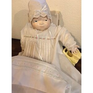 Bye-Lo Baby Doll  1920's 17" Antique Grace S Putnam Reproduction? White Gown